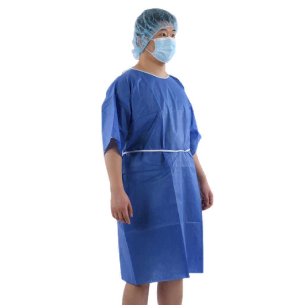 TASK MEDICAL HALF SLEEVES PATIENT GOWN - (CARTON OF 50)