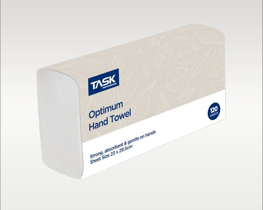 TASK PROFESSIONAL OPTIMUM HAND TOWEL 23 X 29.5CM - CARTON OF 20
