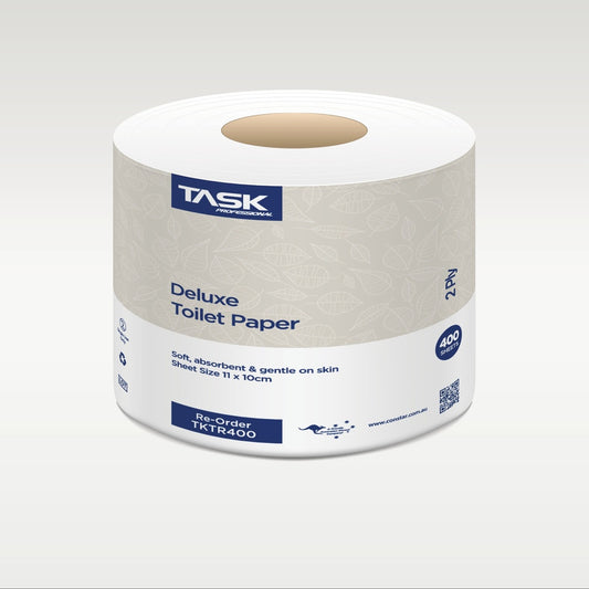 TASK PROFESSIONAL DELUXE TOILET PAPER ROLL - CARTON OF 48