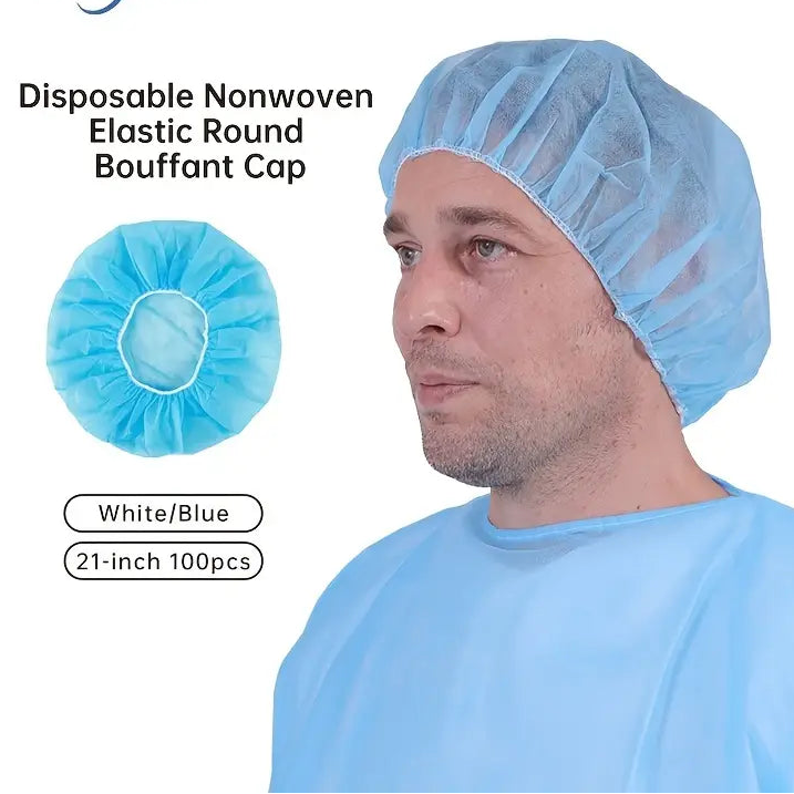 TASK NON-WOVEN DISPOSABLE BOUFFANT CAPS 21" 18GSM