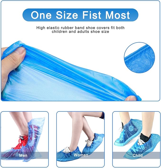 TASK NON-SKID NON-WOVEN BLUE DISPOSABLE SHOE COVER