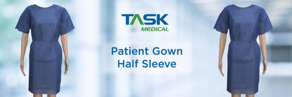 TASK MEDICAL HALF SLEEVES PATIENT GOWN - (CARTON OF 50)