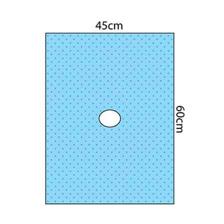 MULTIGATE IMPERVIOUS NON-ADHESIVE DRAPE WITH OVAL FENESTRATION 45 X 60CM (7.5 X 6CM FEN) 35-128 CASE- CARTON OF 120