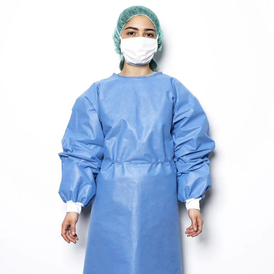 TASK SMS BLUE ISOLATION GOWN 25GSM - CARTON OF 50