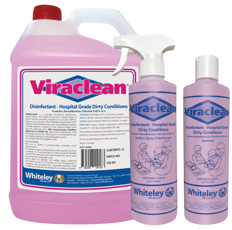 VIRACLEAN HOSPITAL GRADE DISINFECTANT CLEANER